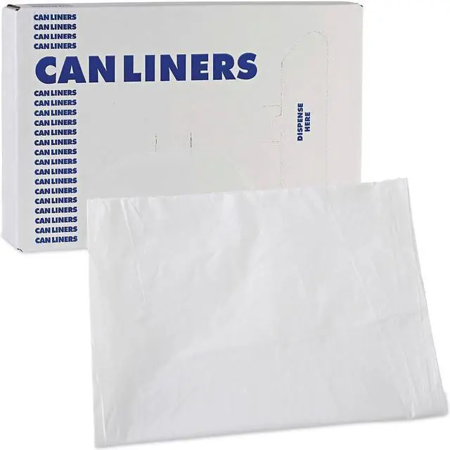 Alt view image 15 of 15 - Boardwalk Linear Low Density Liners 60 gal 0.7 mil White 100/Carton BWKVW3858X