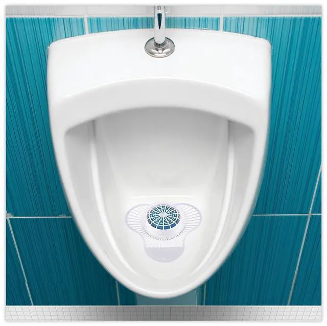 Alt view image 10 of 12 - Boardwalk Urinal Screen w/Non-Para Cleaner Block Green Apple 12/Box NUS