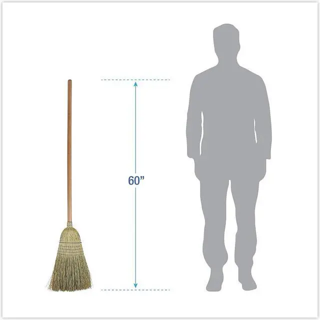 Alt view image 5 of 9 - Boardwalk BR10001 100% Corn Warehouse Brooms, 60 Inch , Black/Natural, 6/Carton