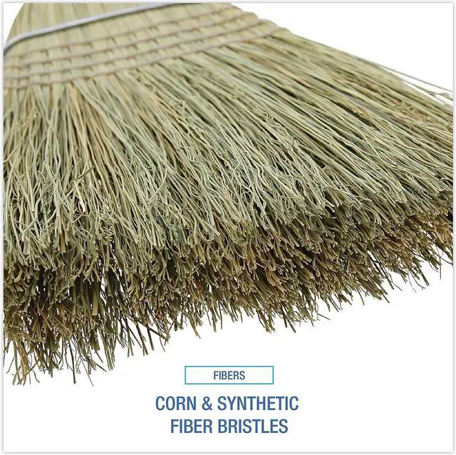 Alt view image 7 of 9 - Boardwalk BR10001 100% Corn Warehouse Brooms, 60 Inch , Black/Natural, 6/Carton