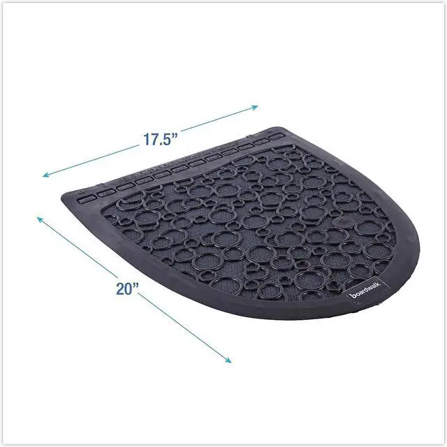 Alt view image 14 of 19 - Commode Mat 2.0, Rubber, 22 7/8 x 22, Gray/White, 6/Carton BWKCMGW