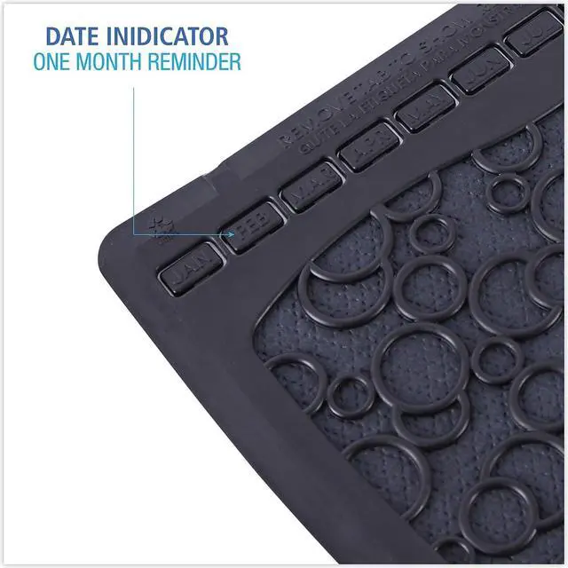 Alt view image 15 of 19 - Commode Mat 2.0, Rubber, 22 7/8 x 22, Gray/White, 6/Carton BWKCMGW