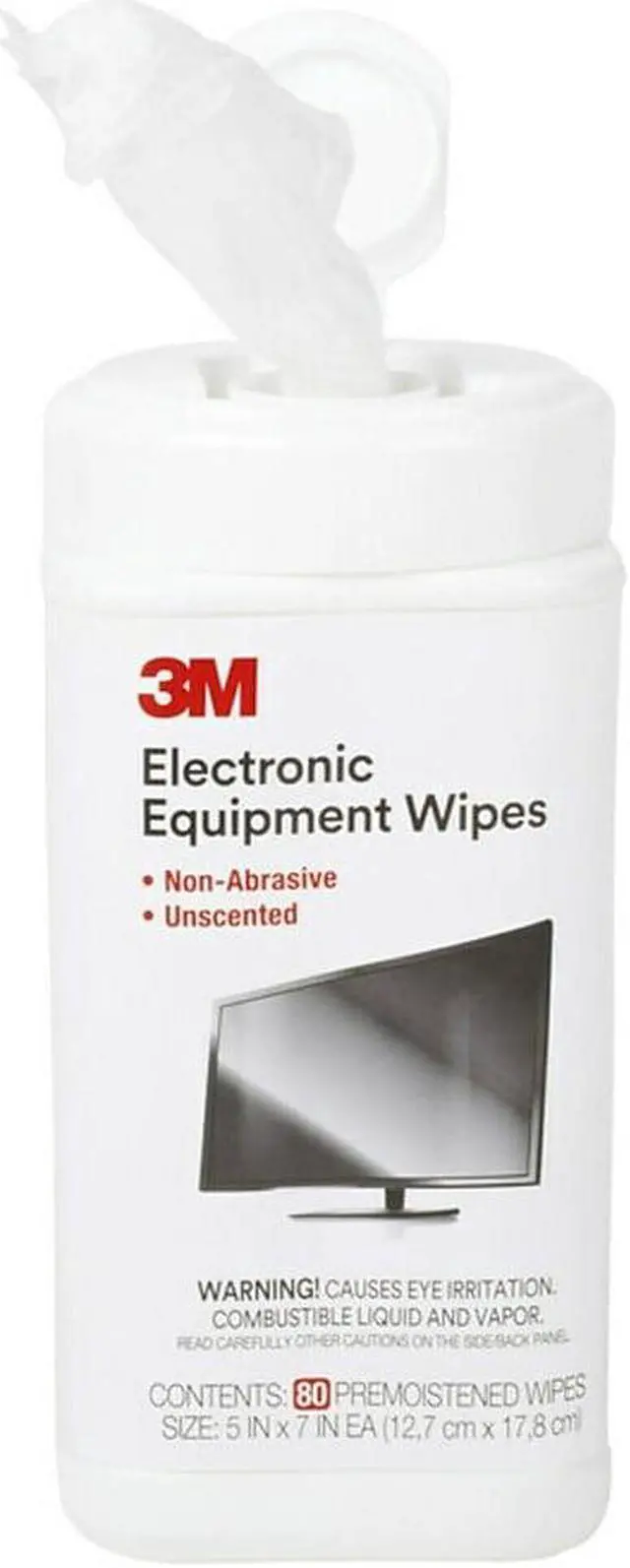Alt view image 10 of 13 - 3M Electronic Equipment Cleaning Wipes 5 1/2 x 6 3/4 White 80/Canister CL610