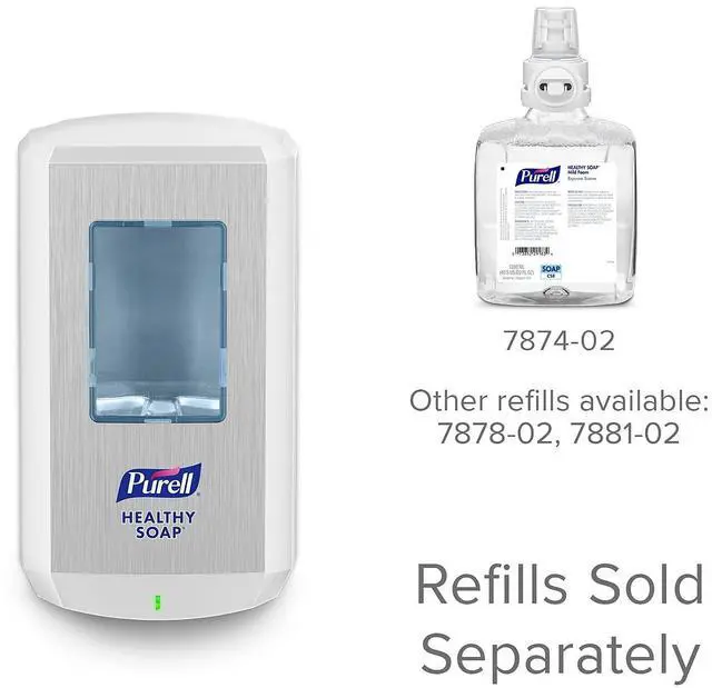 Alt view image 6 of 8 - Purell CS8 Automatic Touch Free Soap Dispenser 1200 mL White (7830-01)