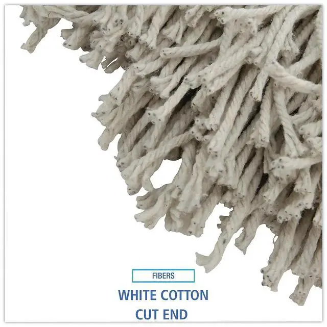 Alt view image 12 of 14 - Boardwalk Mop Head Premium Standard Head Cotton Fiber 32oz White 12/Carton 232C