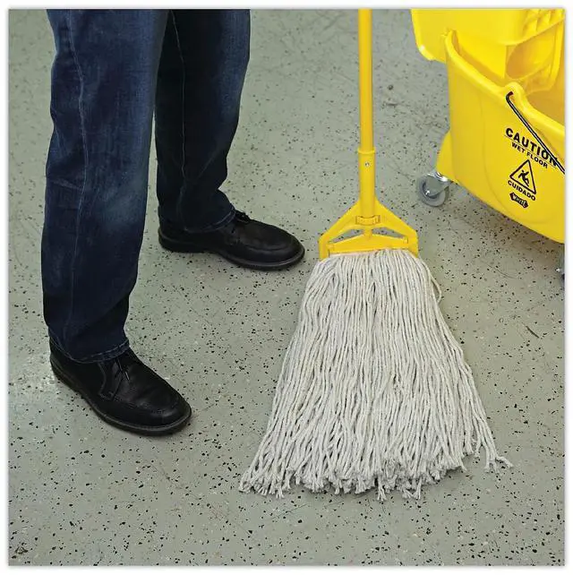 Alt view image 13 of 14 - Boardwalk Mop Head Premium Standard Head Cotton Fiber 32oz White 12/Carton 232C
