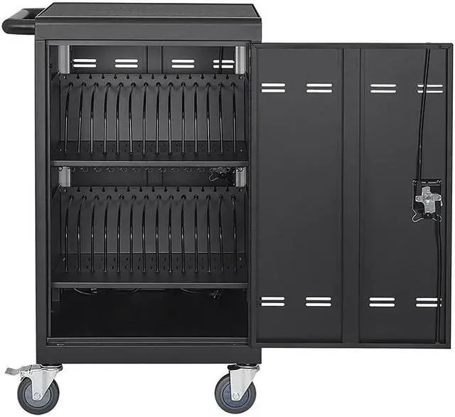 Alt view image 13 of 13 - AVer AVerCharge B30 30 Device Charging Cart, 24.6"w x 21.3"d x 38.1"h