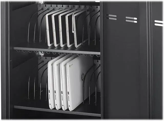 Alt view image 11 of 13 - AVer AVerCharge B30 30 Device Charging Cart, 24.6"w x 21.3"d x 38.1"h