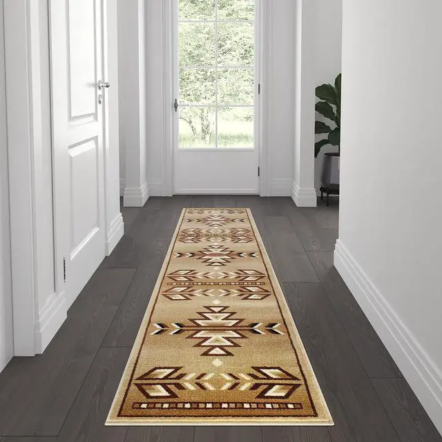 Alt view image 13 of 18 - Rylan Collection 8' x 10' Red Scraped Design Area Rug - Olefin Rug with Jute Backing - Living Room, Bedroom, Entryway