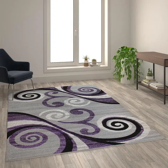 Alt view image 13 of 18 - Genuine Joe Indoor Mat Vinyl Backing 4'x6' Charcoal 55461