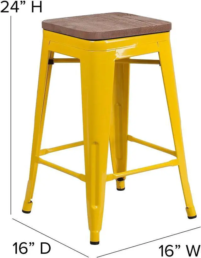 Alt view image 6 of 7 - Flash Furniture Blake Contemporary Metal Vertical Back Barstool Crystal Teal-Blue 4-Pieces/Pack (4ET353430CBW)