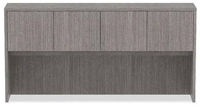 Alt view image 3 of 8 - Alera ALEVA287215GY Hutch with Doors, 70.63" w x 15.00" d x 35.38" h, Gray
