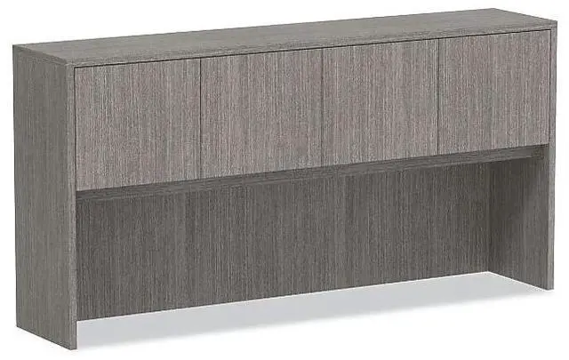 Alt view image 2 of 8 - Alera ALEVA287215GY Hutch with Doors, 70.63" w x 15.00" d x 35.38" h, Gray