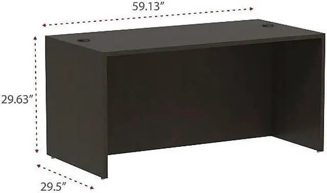 Alt view image 9 of 18 - Alera Valencia Series Reversible Return/Bridge Shell, 35w x 23 5/8d, Espresso