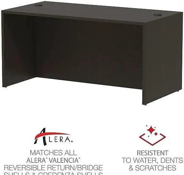 Alt view image 11 of 18 - Alera Valencia Series Reversible Return/Bridge Shell, 35w x 23 5/8d, Espresso