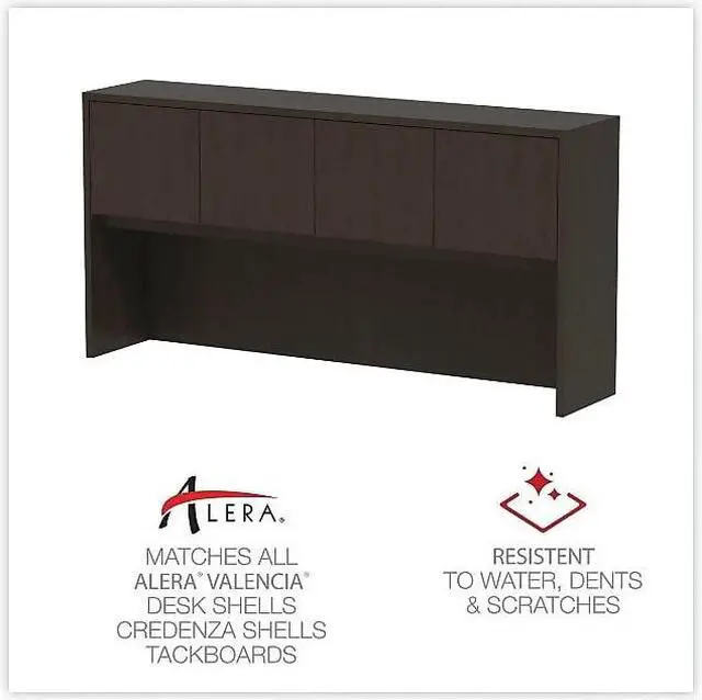 Alt view image 11 of 18 - Alera Valencia Series Reversible Return/Bridge Shell,47 1/4w x 23 5/8d, Espresso