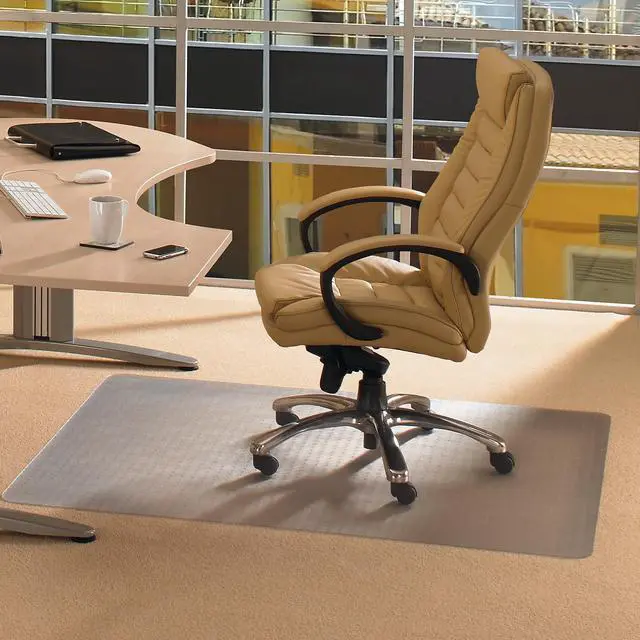 Alt view image 2 of 6 - Cleartex Floortex Advantagemat 30" x 48" Rectangular Chair Mat for Carpets Vinyl (FC1175120EV)
