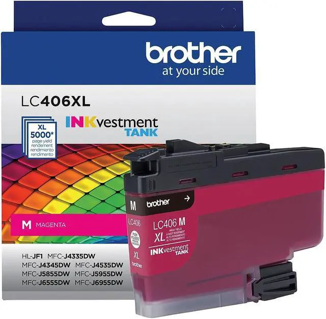 Alt view image 6 of 9 - Brother INKvestment LC406XLM Ink Cartridge Magenta in Retail Packaging
