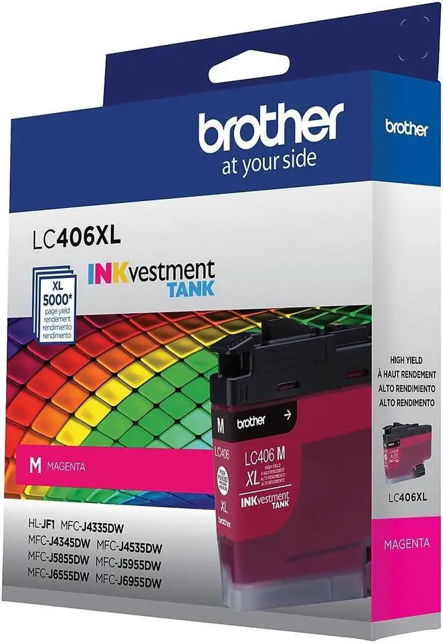 Alt view image 8 of 9 - Brother INKvestment LC406XLM Ink Cartridge Magenta in Retail Packaging
