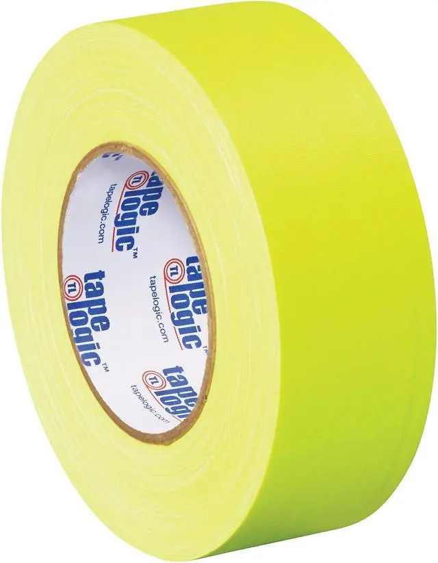 Alt view image 3 of 4 - Tape Logic T9874FY 2 in. x 50 Yards Fluorescent Yellow Tape Logic 11 mil Gaffers Tape - 24 Per Case
