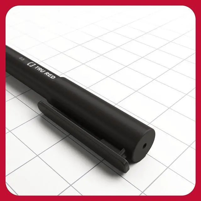 Alt view image 4 of 9 - TRU RED Quick Dry Gel Pens Fine Point 0.5mm Blk Dozen TR54471