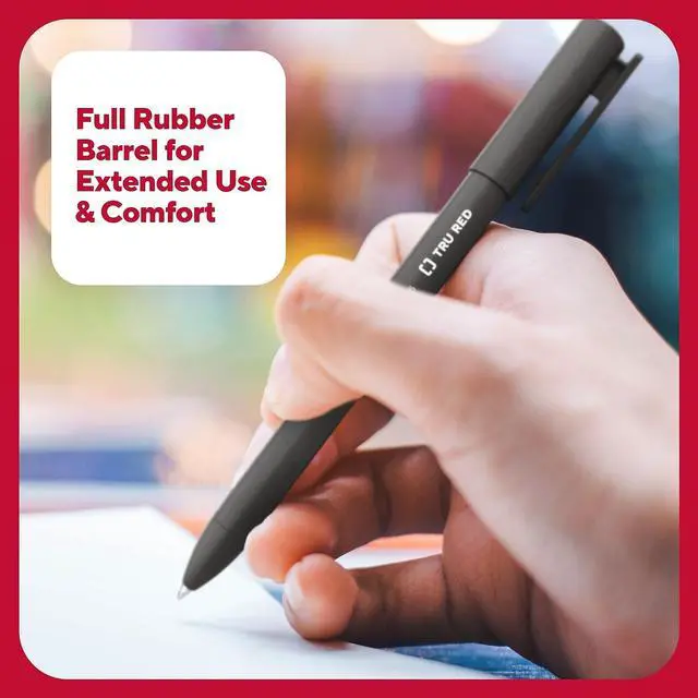 Alt view image 5 of 9 - TRU RED Quick Dry Gel Pens Fine Point 0.5mm Blk Dozen TR54471