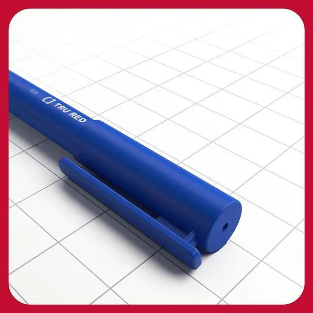 Alt view image 4 of 10 - TRU RED Quick Dry Gel Pens Fine Point 0.5mm Blue 5/Pack TR54469