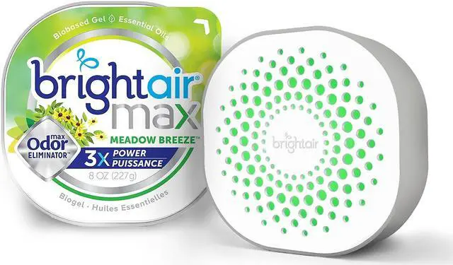Main image of BRIGHT Air Max Odor Eliminator Air Freshener, Meadow Breeze, 8 oz 900438EA