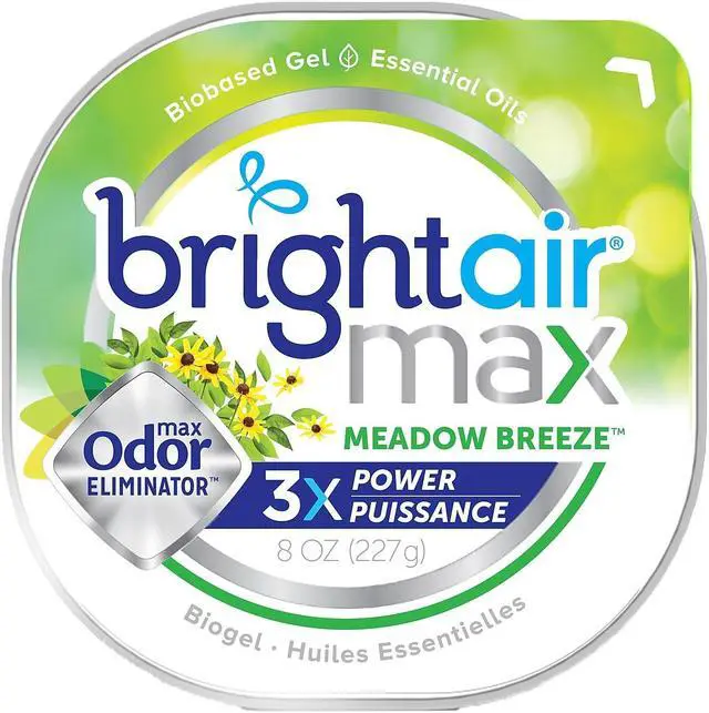 Alt view image 2 of 5 - BRIGHT Air Max Odor Eliminator Air Freshener, Meadow Breeze, 8 oz 900438EA