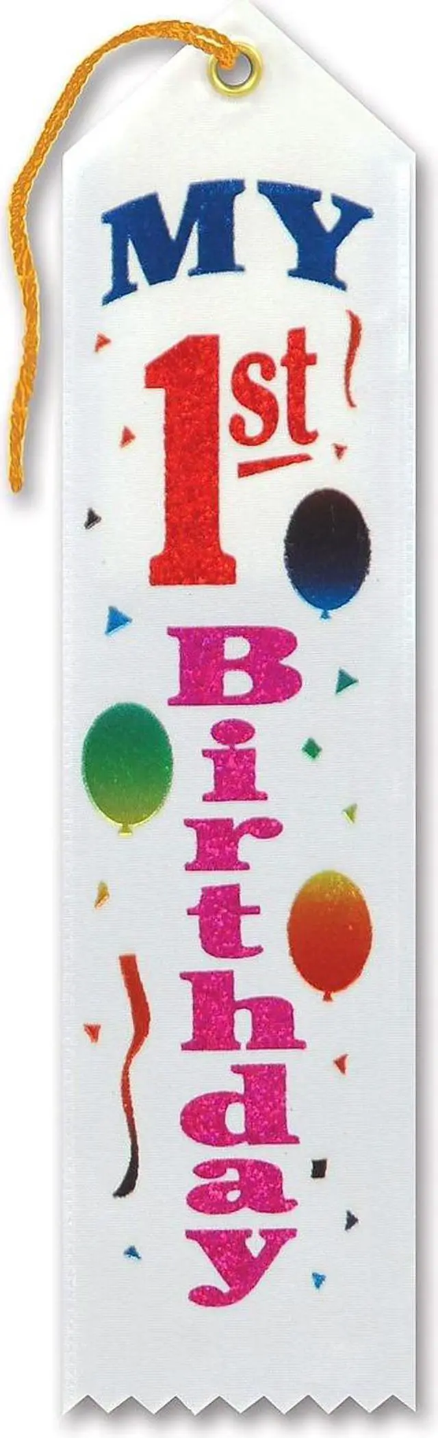 Alt view image 2 of 3 - Beistle My 1st Birthday Award Ribbon
