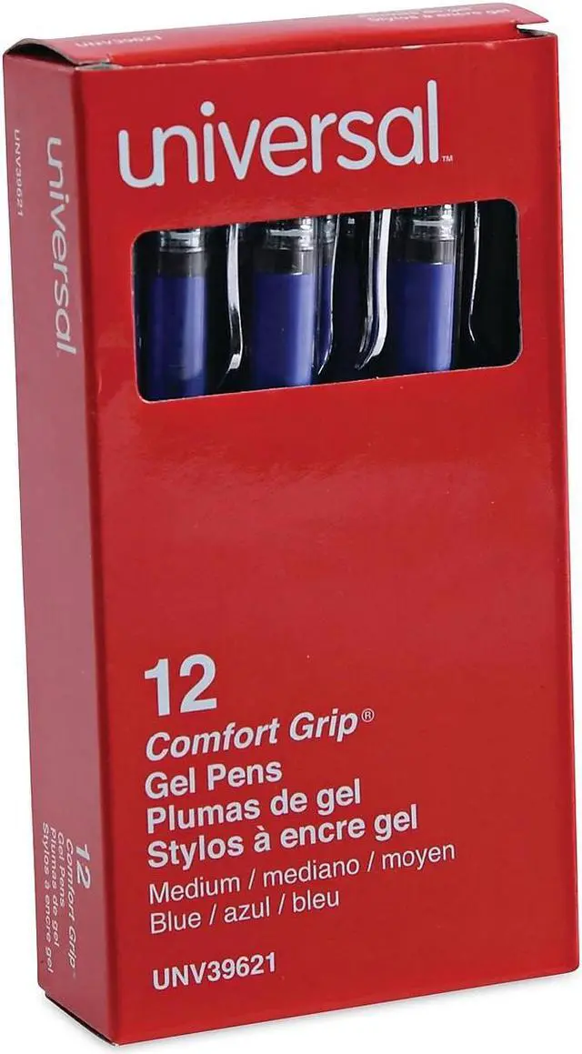 Alt view image 7 of 12 - Universal Gel Stick Pen 0.7 mm Medium Blue Ink 1 Dozen 39611