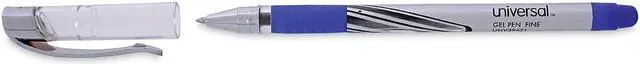 Alt view image 12 of 12 - Universal Gel Stick Pen 0.7 mm Medium Blue Ink 1 Dozen 39611