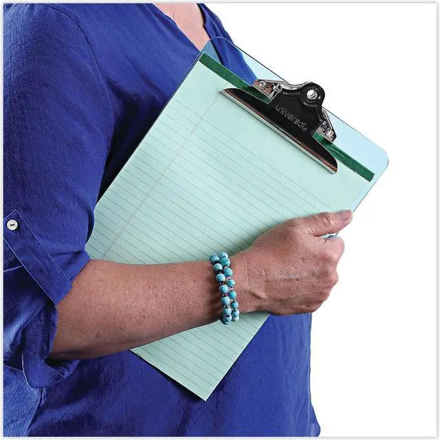 Alt view image 13 of 13 - UNIVERSAL Plastic Clipboard with High Capacity Clip 1" Capacity Holds 8 1/2 x 12 Blue 40307