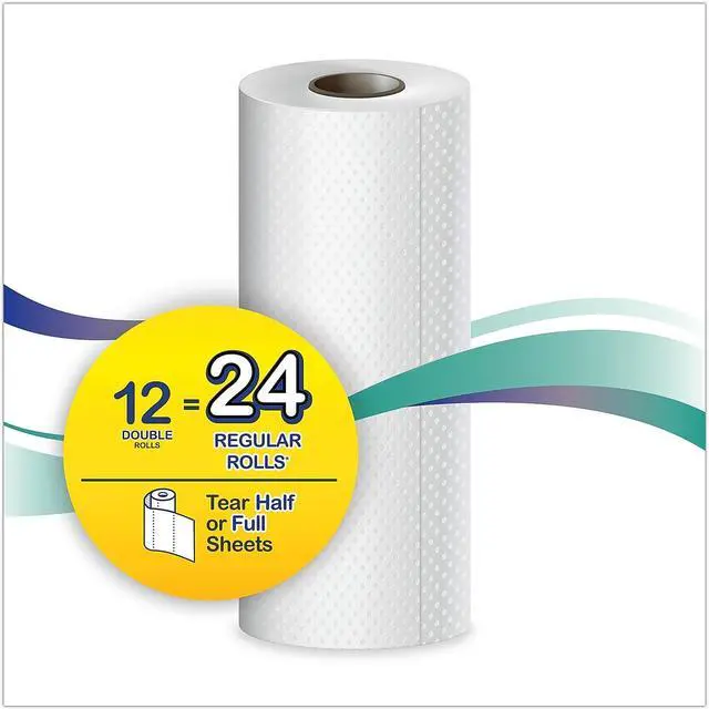 Alt view image 4 of 9 - Premium Kitchen Roll Towels 2-Ply 11 x 6 White 110/Roll 12 Rolls/Carton 418231