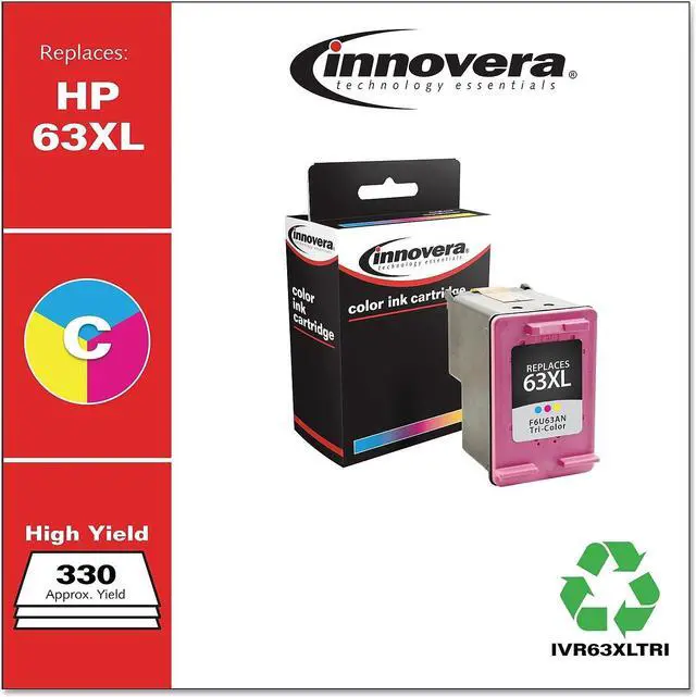 Alt view image 10 of 14 - Innovera Compatible Color High Yield Ink Cartridge Replacement for HP 63XL F6U63AN