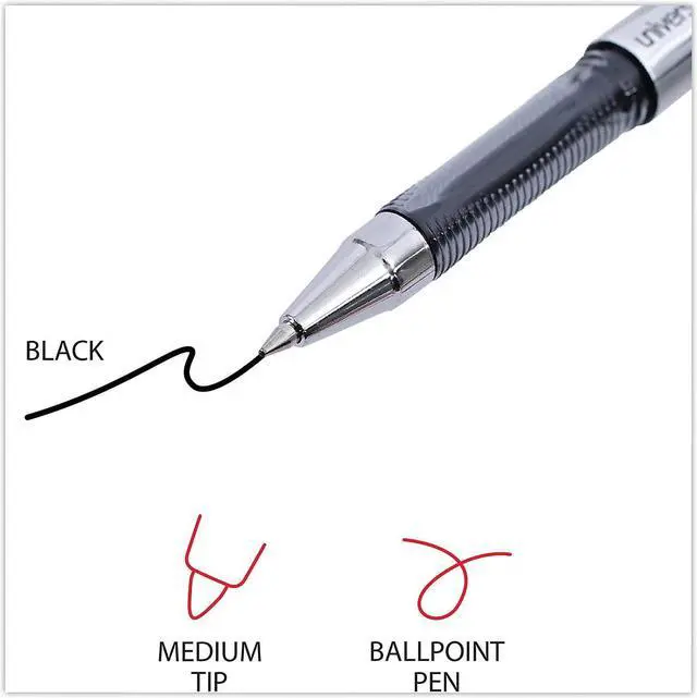 Alt view image 10 of 12 - Universal Gel Stick Pen 0.7 mm Medium Black Ink 1 Dozen 39610