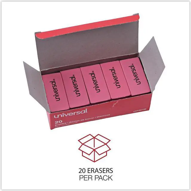 Alt view image 9 of 11 - Universal Bevel Block Erasers 20/Pack 55120