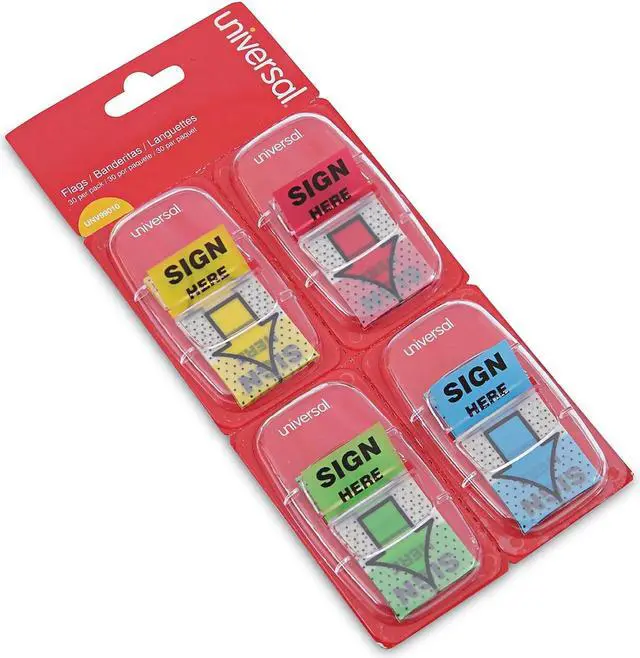 Alt view image 10 of 10 - Universal Deluxe Message Arrow Flags "Sign Here" Assorted Colors 120/Pack 99010