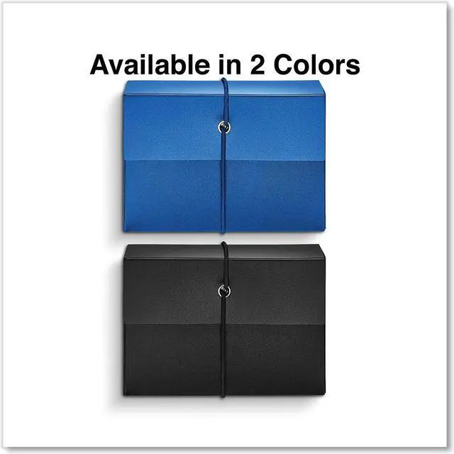 Alt view image 4 of 6 - Poly Index Card Box, Plastic, Black/Blue, 3" x 1.33" x 5", 2/Pack 47304