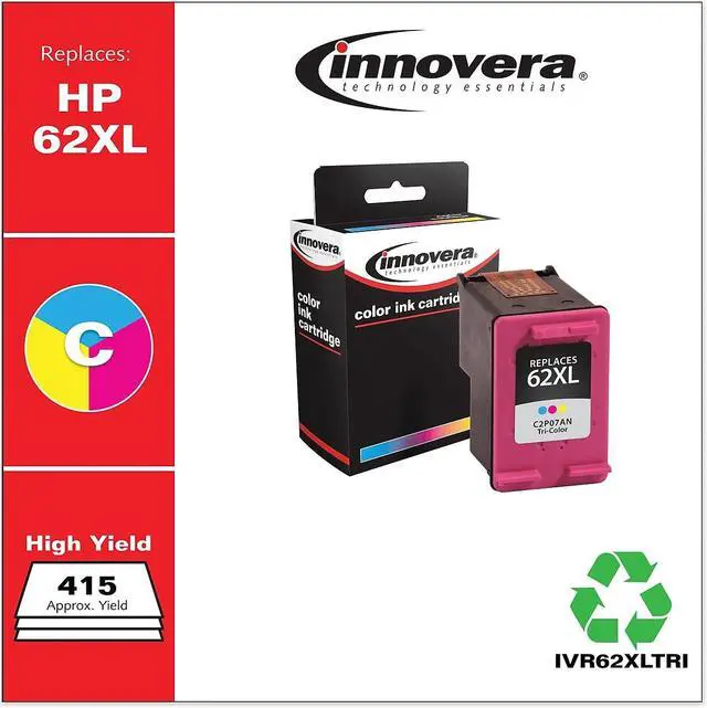 Alt view image 11 of 20 - Innovera Compatible Color High Yield Ink Cartridge (Alternative for HP 62XL/C2P07AN)