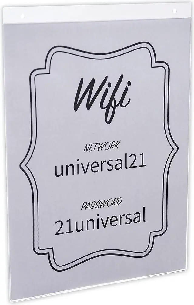 Alt view image 10 of 13 - Universal Wall Mount Sign Holder 8 1/2" x 11" Clear 76882