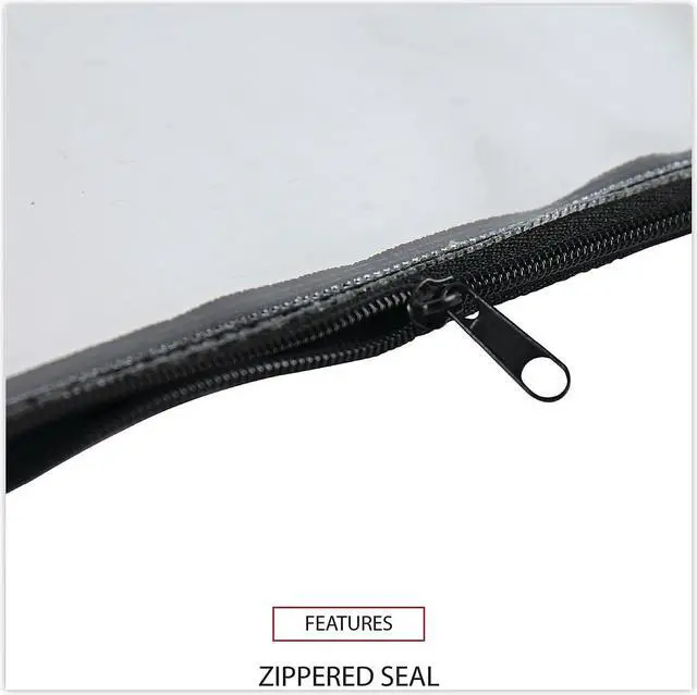 Alt view image 10 of 10 - Zippered Wallets/Cases, 11w x 6h, Clear/Black, 2/PK 69026