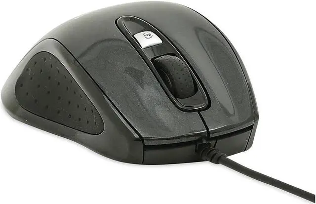 Alt view image 3 of 8 - Innovera Full-Size Wired Optical Mouse USB Black 61014