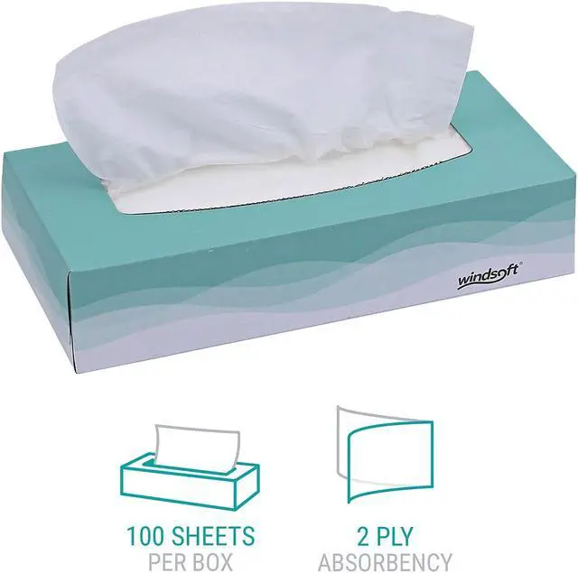 Alt view image 8 of 12 - C-Windsoft Facial Tiss 100Sh 8X8.3 2Ply Whi 30