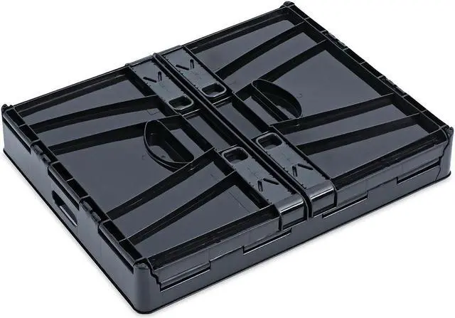 Alt view image 12 of 12 - UNIVERSAL Collapsible Crate 17 1/4 x 14 1/4 x 10 1/2 Black/Gray 2/Pack 40010