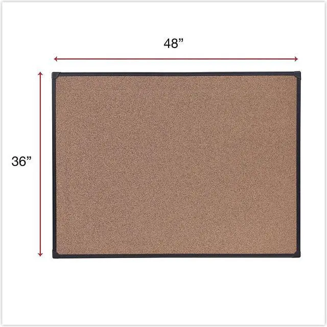 Alt view image 14 of 18 - Tech Cork Board, 48 x 36, Cork, Black Frame 43023