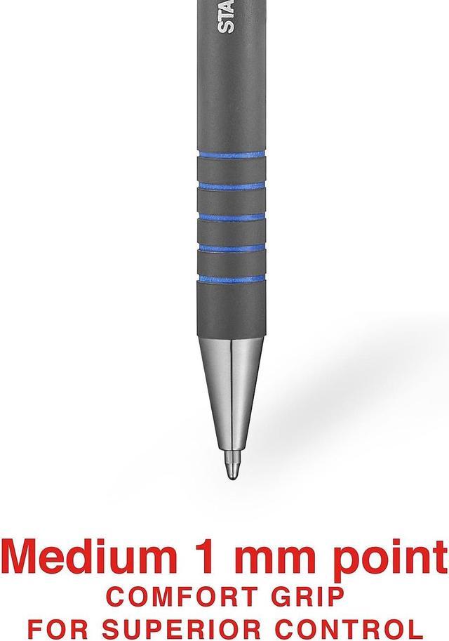 Staples Postscript Retractable Ballpoint Pens Medium Point Blue