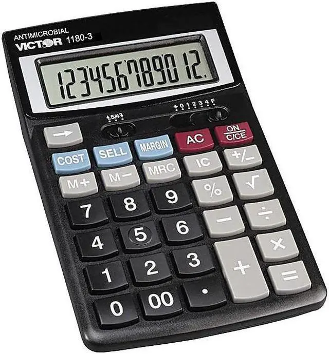 Alt view image 16 of 16 - Victor 1180-3A Antimicrobial Desktop Calculator 12-Digit LCD 11803A