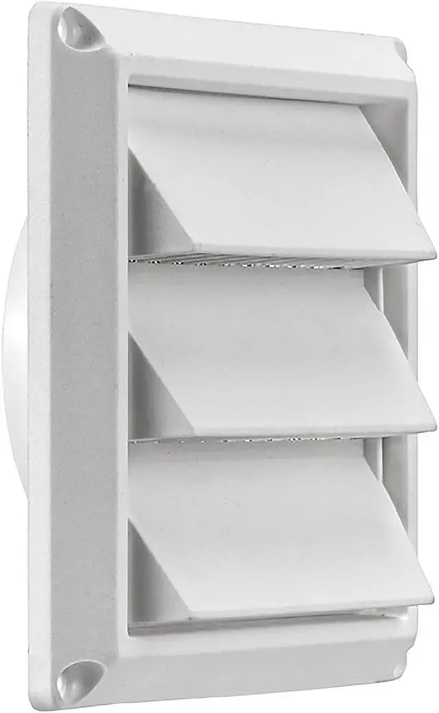 Alt view image 4 of 7 - Lambro 604W 4-In. White Plastic Air Intake Louver Vent