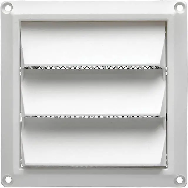 Alt view image 6 of 7 - Lambro 604W 4-In. White Plastic Air Intake Louver Vent